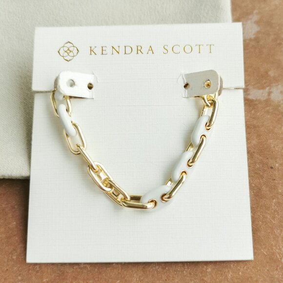 Kendra Scott Jewelry - Kendra Scott Bailey White Mix Chain Necklace Gold